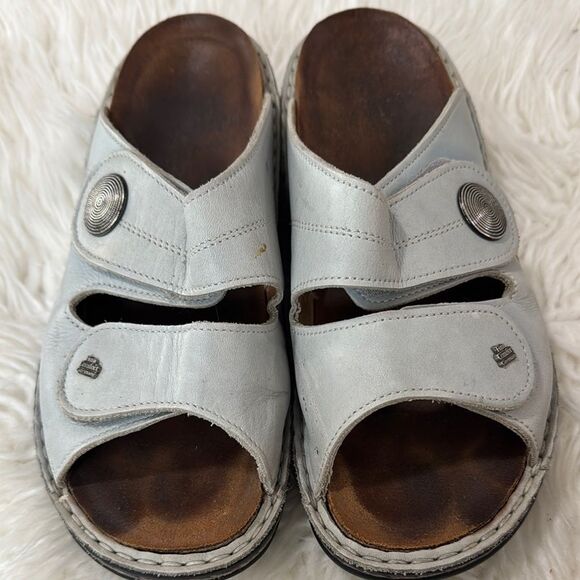 FINN COMFORT GERMANY Blue Leather Sandals Size 38 - Picture 3 of 10